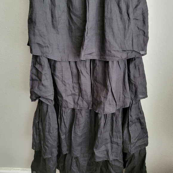 Boden Ruched Tiered Maxi Dress in Black size 6 NWT - Picture 7 of 11